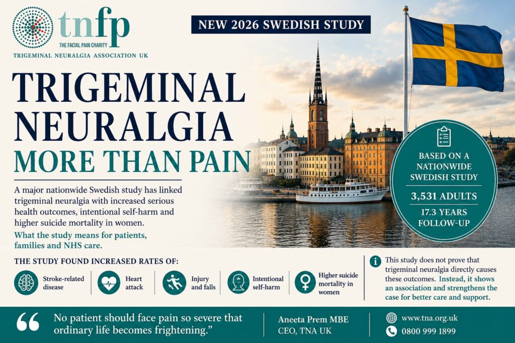 trigeminal neuralgia Swedish study infographic by TNA UK